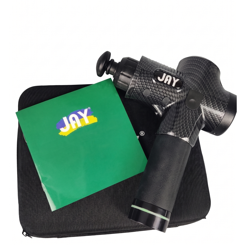 JAY Pro — перкусійний масажер з 30 рівнями швидкості, 7 насадками та 6-годинним акумулятором для кабінетів і спорту