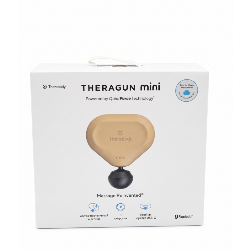 Theragun Mini 2-го покоління Desert Rose — портативний перкусійний масажер Therabody для кабінету та life-style продажу